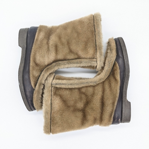 Vintage Snowland tan fur winter boot 7 - Picture 7 of 9